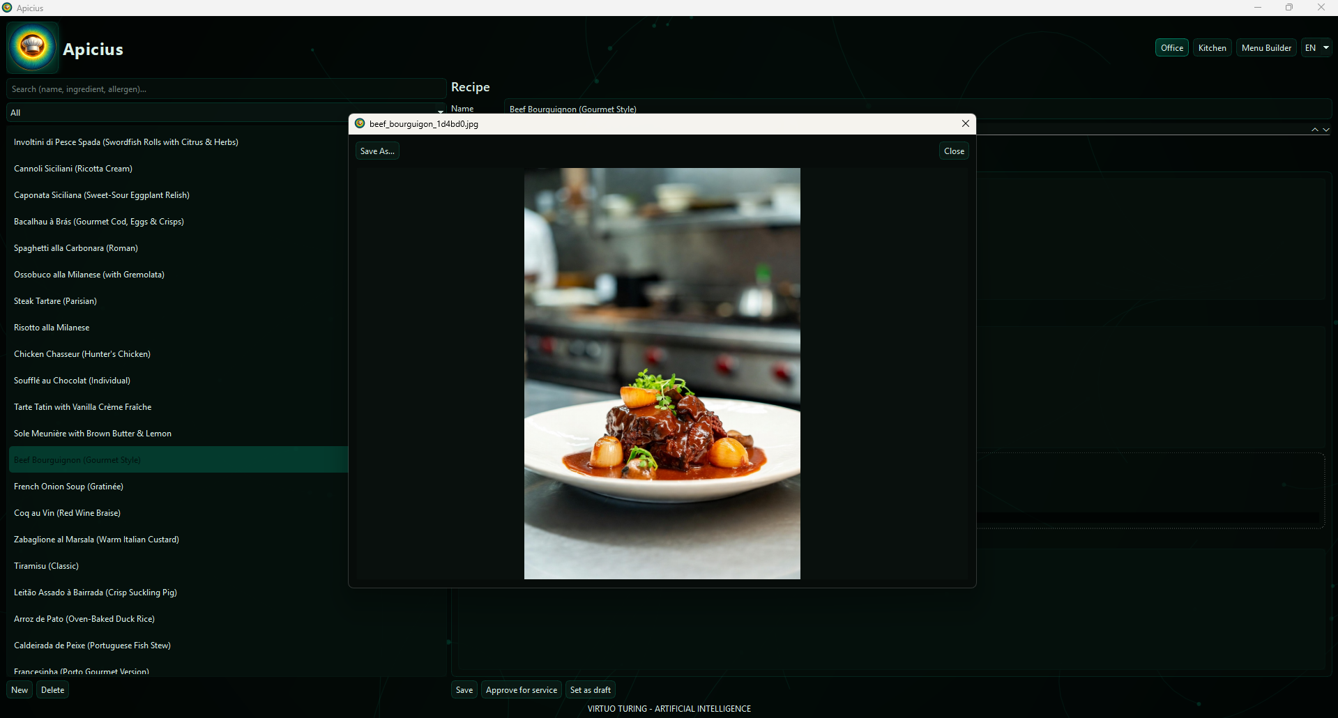 Apicius App Interface