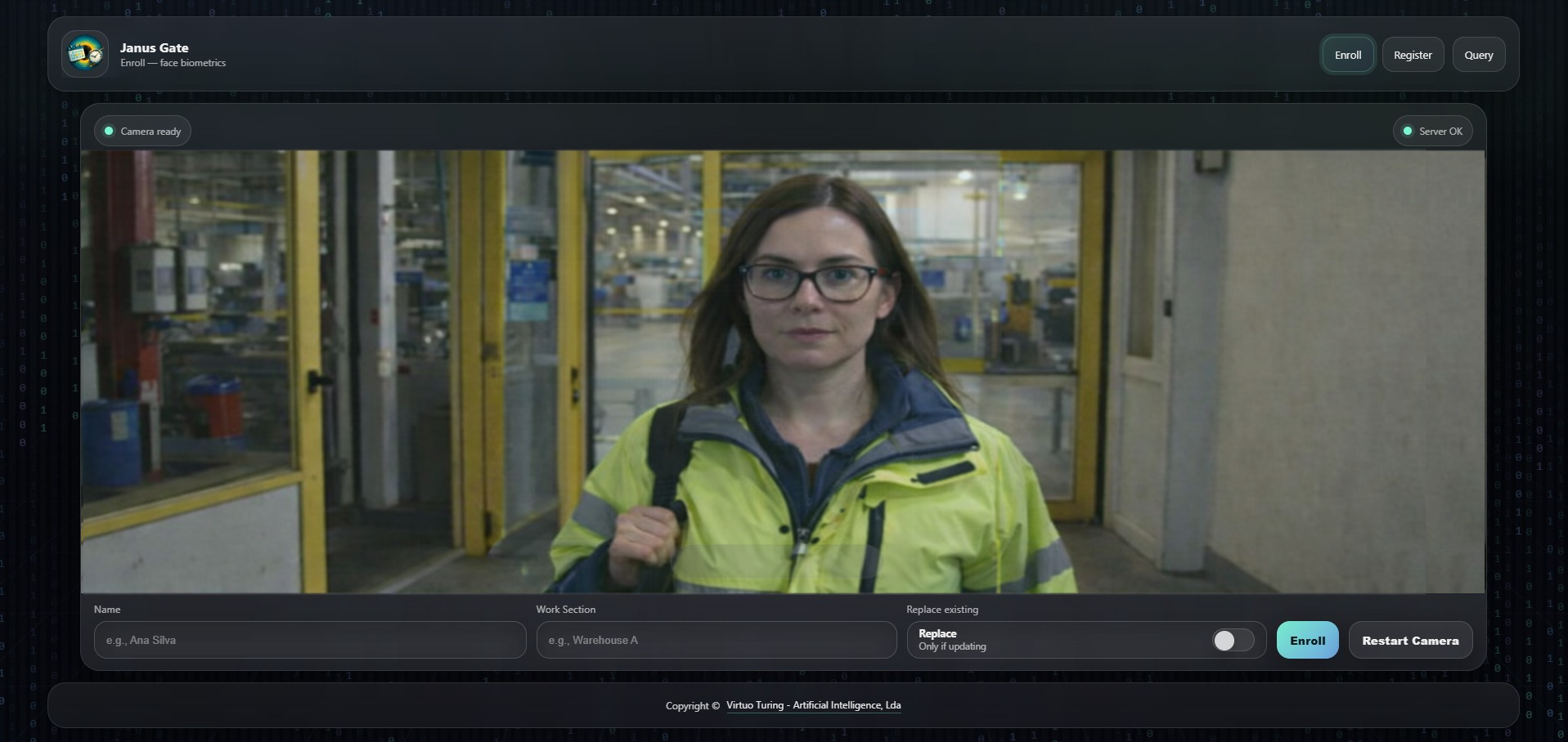 Janus Gate Register UI