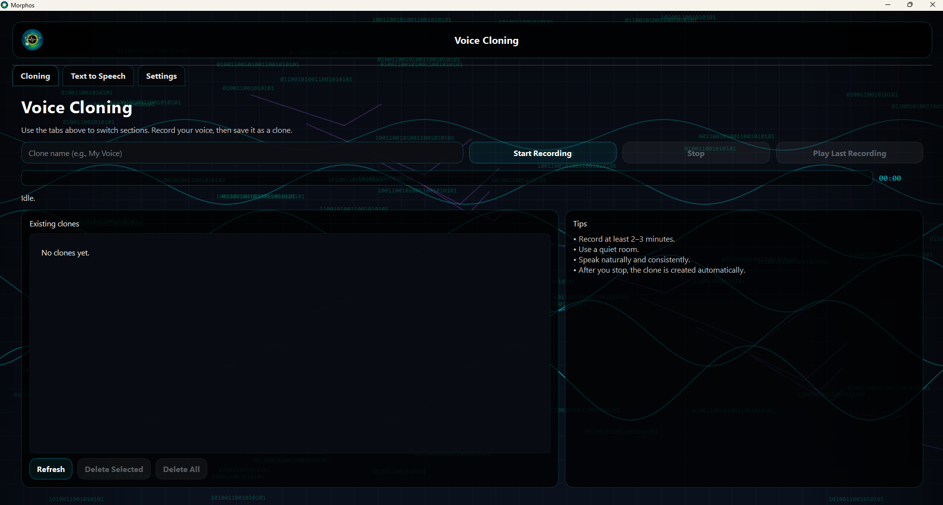 Morphos GUI preview