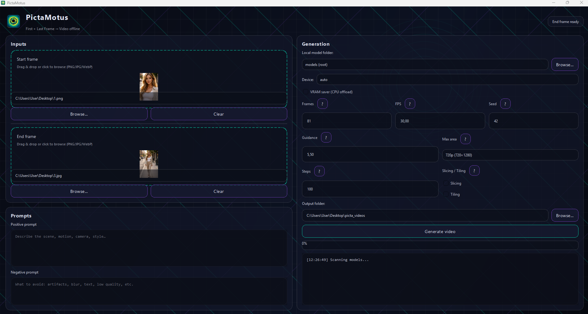 PictaMotus GUI preview